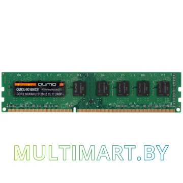 Оперативная память QUMO 8GB DDR3 PC3-12800 (QUM3U-8G1600C11R)